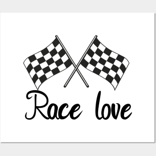 Race love Posters and Art